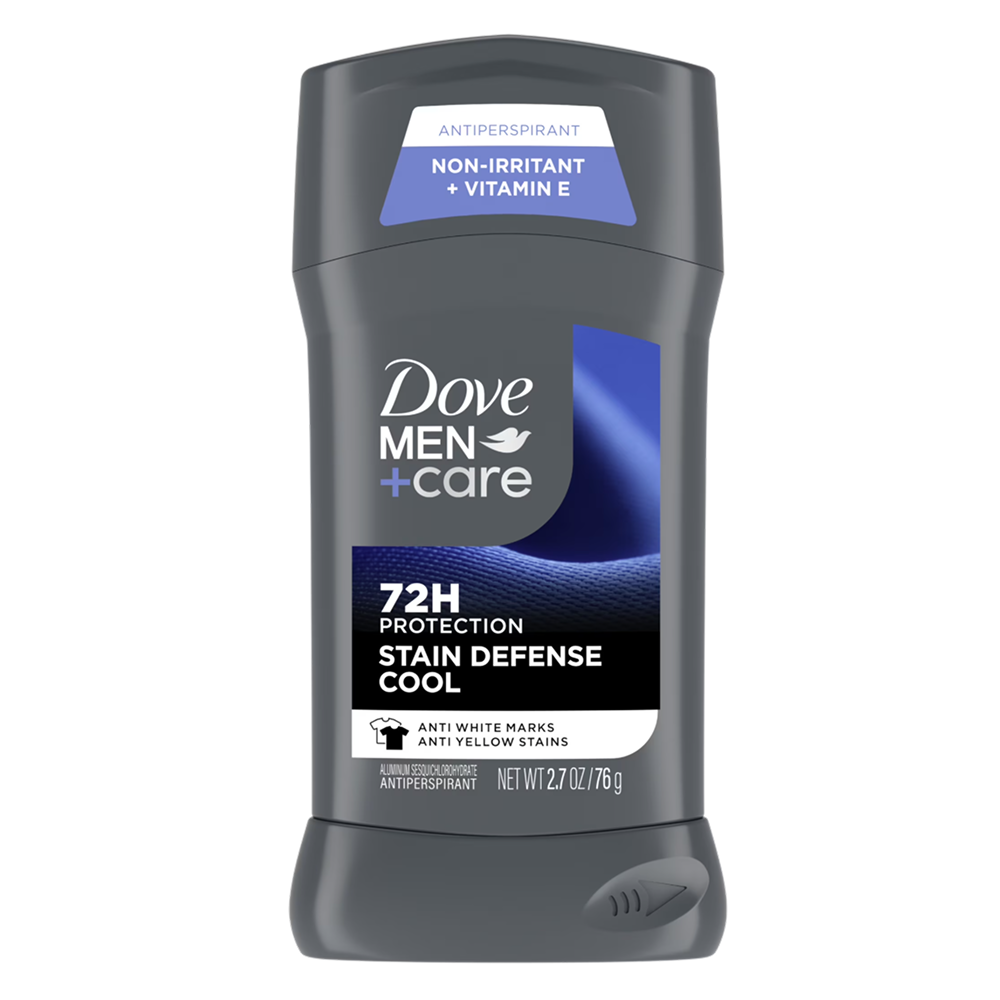 Dove - Men + Care, Stain Defense, 48H Antiperspirant, Cool - 2.7 Oz - 12 Pack