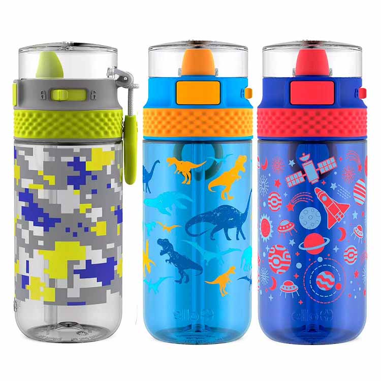Ello Stratus 16oz Tritan Water Bottle, Assorted Colors - 3 Pack - 16 Oz