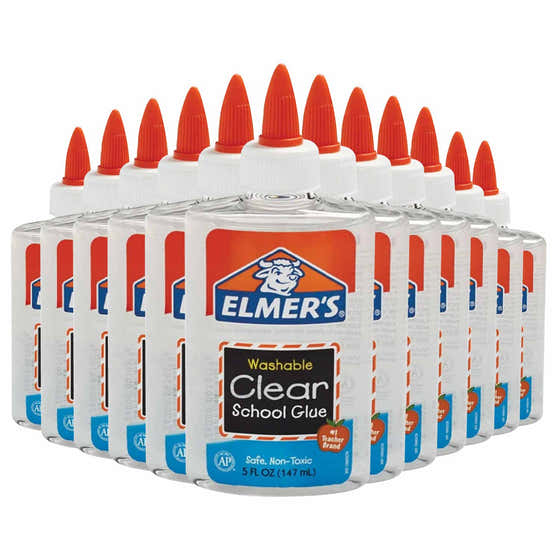 Elmer's Washable Clear Glue  5 Oz - 24 Pack | Elmer's - School & Office Supplies - Wholesale