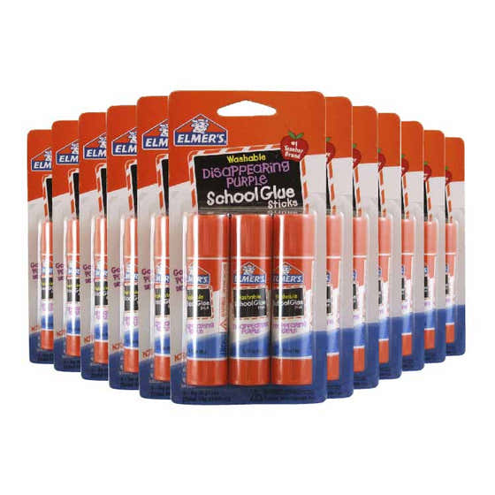 Elmer's - Washable Purple School Glue Stick  3 ct - 0.21 Oz ea - 48 Pack | Elmer's - School & Office Supplies ...