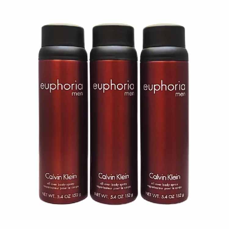 Calvin Klein Euphoria for Men Body Spray - 5.4 Oz - 3 Pack
