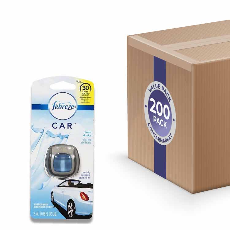 Febreze Car Freshener,  Linen & Sky - 200 Pack