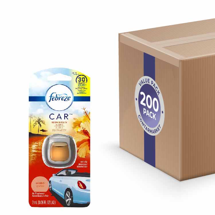Febreze Car Freshener, Hawaiian Aloha - 200 Pack