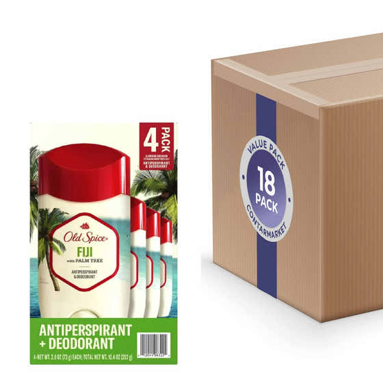Old Spice - Fiji with Palm Tree, Antiperspirant & Deodorant - 2.6 Oz, 4ct - 18 Pack | Old Spice - member5%