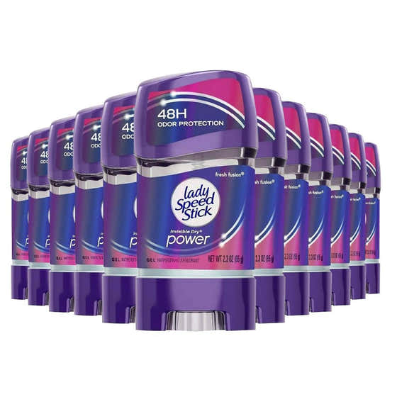 Lady Speed Stick Invisible Dry Antiperspirant & Deodorant,  Fresh Fusion  - 2.3 oz - 12 Pack | Lady Speed - Lady Speed...