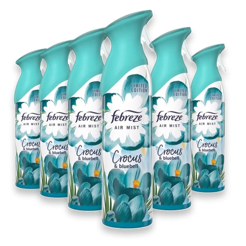 Febreze - Air Freshener Spray, Crocus and Bluebell - 300 ml  - 6 Pack
