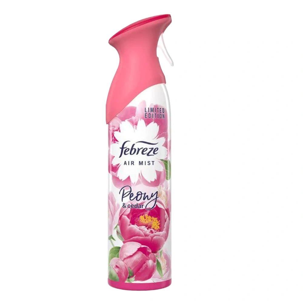 Febreze Air Mist Freshener Spray  Peony & Cedar - 300 ml / 10.14 oz - 6 Pack