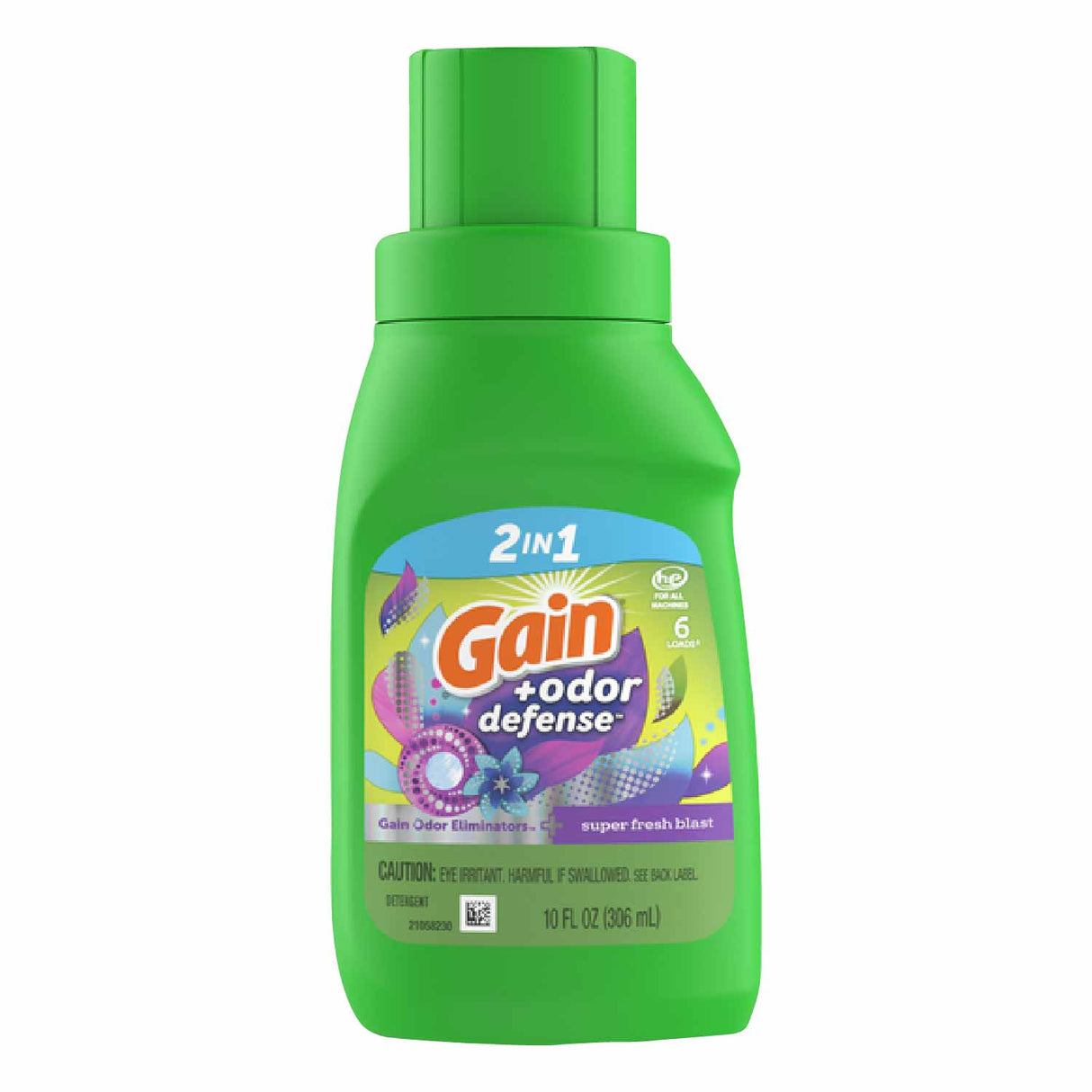 Gain 2 in 1 Odor Defense + Super Fresh Blast Liquid Laundry Detergent  10 oz - 12 Pack