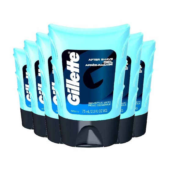 Gillette After Shave Gel for Sensitive Skin - 2.5 oz, 6 Pack | Gillette - member5%