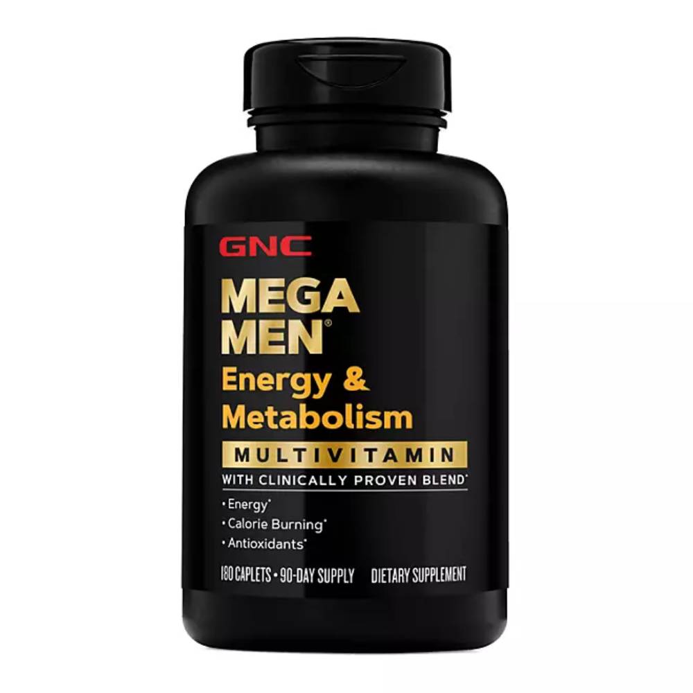 GNC - Mega Men Energy and Metabolism Multivitamin Caplets - 180 Count Each