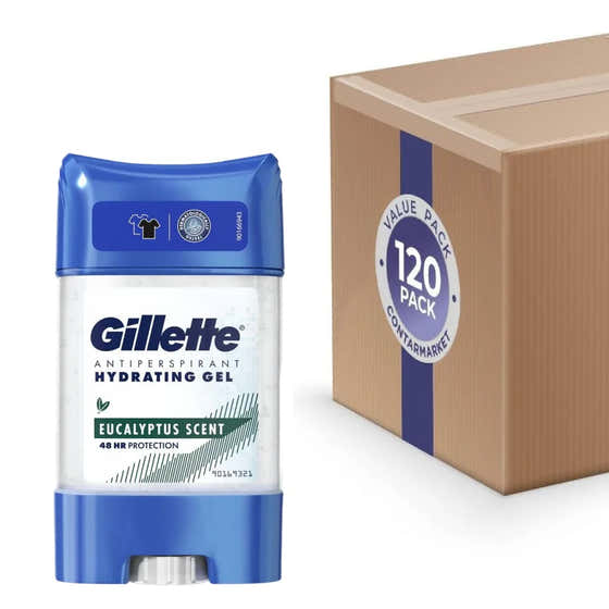Gillette - Antiperspirant Gel, Eucalyptus Scent - 70 ml/ 2.36 fl oz - 120 Pack | Gillette - member5%