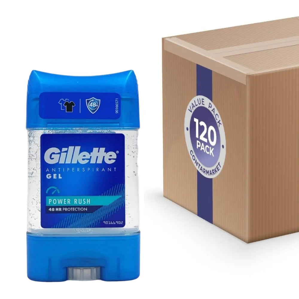 Gillette - Antiperspirant Gel, Power Rush - 70 ml (2.37oz) - 120 Pack