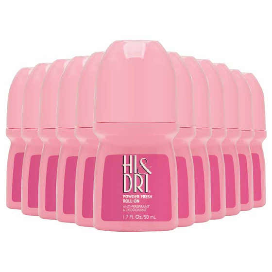 Hi & Dri - Anti Perspirant Deodorant Roll On Powder Fresh  1.7 Oz - 24 Pack - | Hi&Dri - Deodorant Wholesale