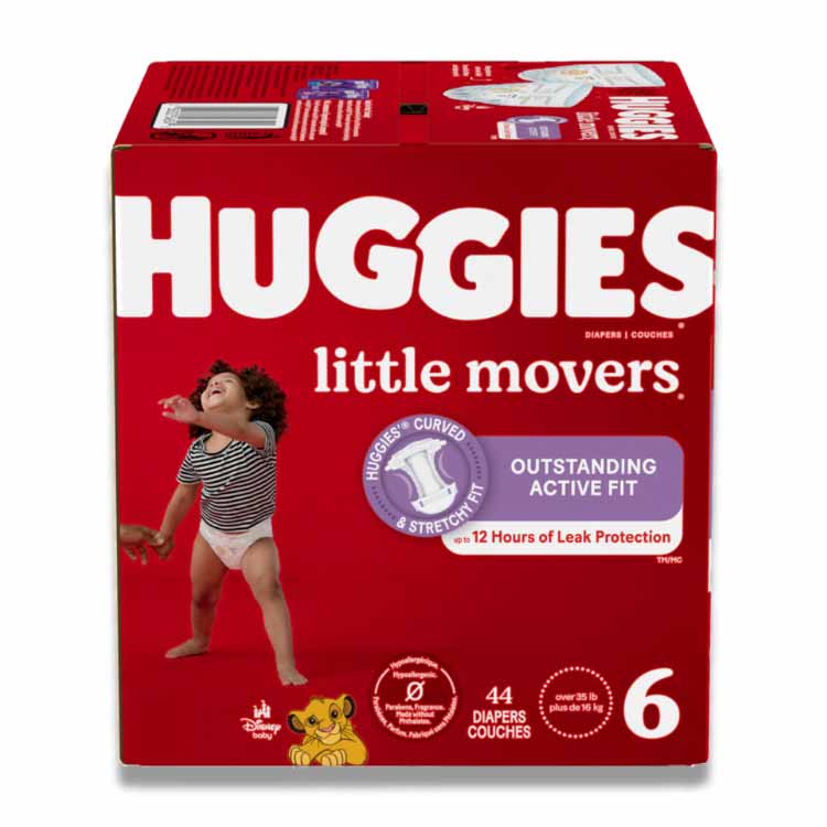 Huggies - Little Movers Baby Diapers, Size 6 - 44 Ct Each