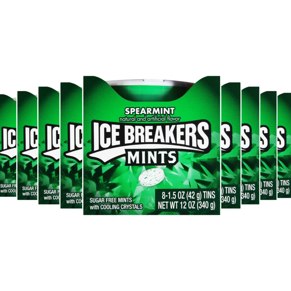 Ice Breakers - Sugar Free Mints, Spearmint 8 ct - 24 Pack - ( 192 ct )