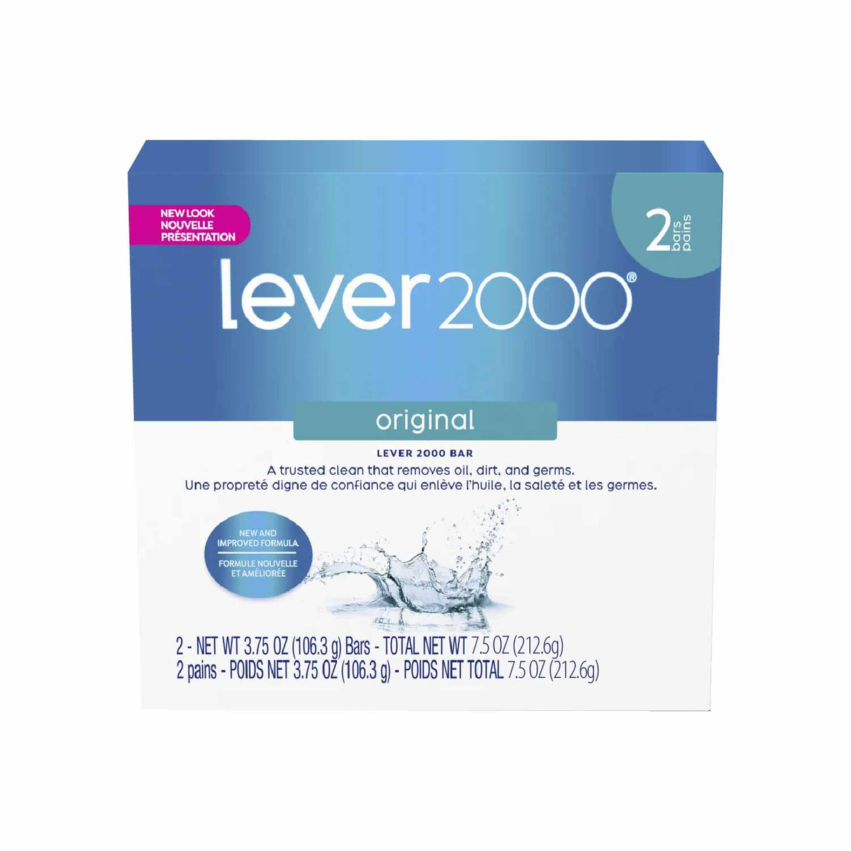 Lever 2000 Bar Soap - Original Scent - 2Pk/3.76 oz - 24 Pack (Total 48Ct)