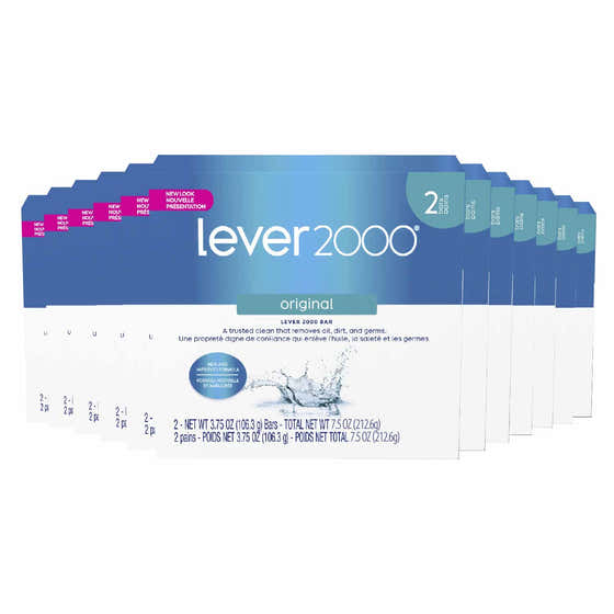 Lever 2000 Bar Soap - Original Scent - 2Pk/3.76 oz - 24 Pack (Total 48Ct) | Lever 2000 - member5%