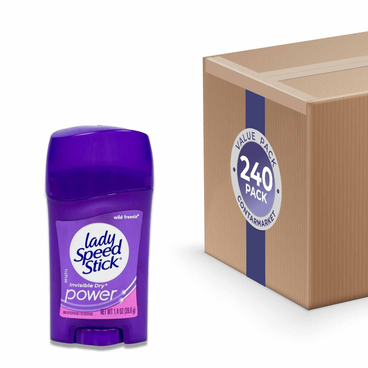 Lady Speed - Stick Invisible Dry Antiperspirant & Deodorant, Wild Freesia - 1.4 Oz - 240 Pack