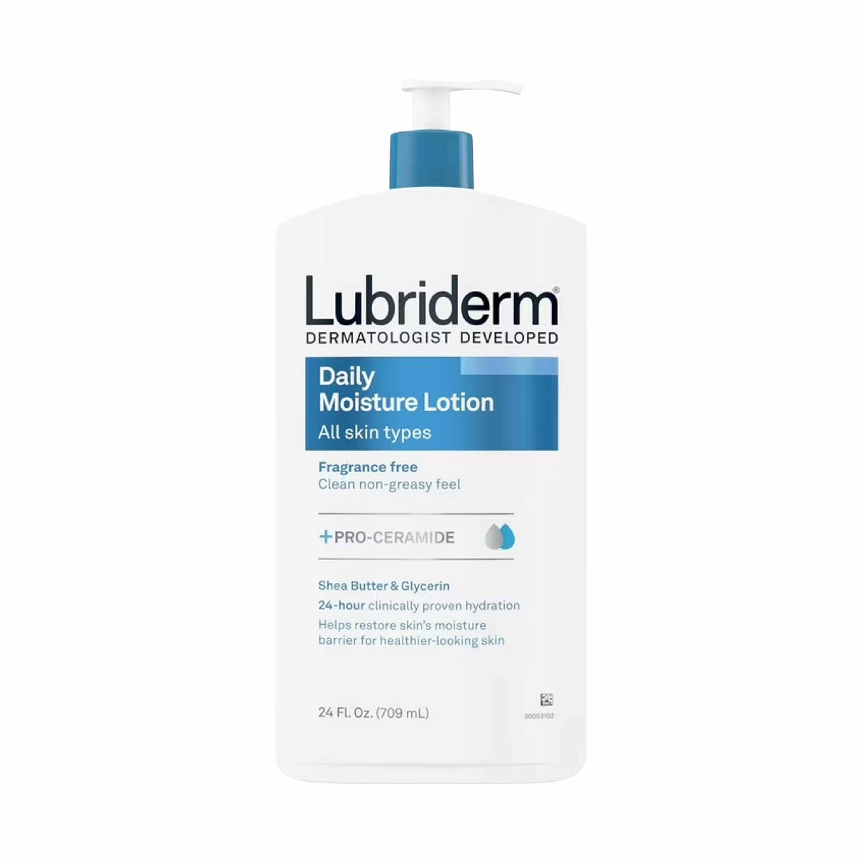 Lubriderm - Daily Moisturizing Lotion for Normal to Dry Skin, Fragrance-Free - 24 Oz - 12 Pack
