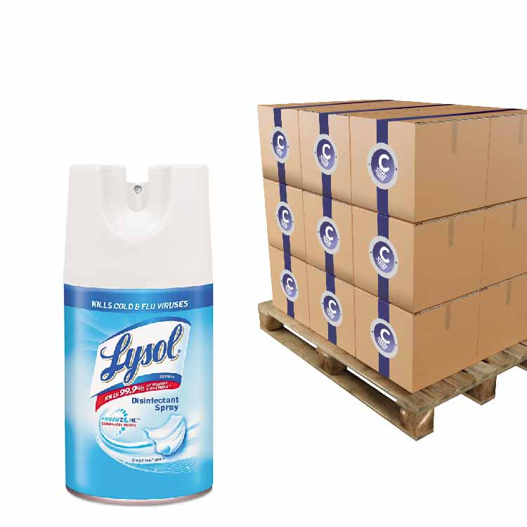 Lysol Disinfectant Aerosol Spray Crisp Linen 7oz, 12 Pack - 50 cases Pallet