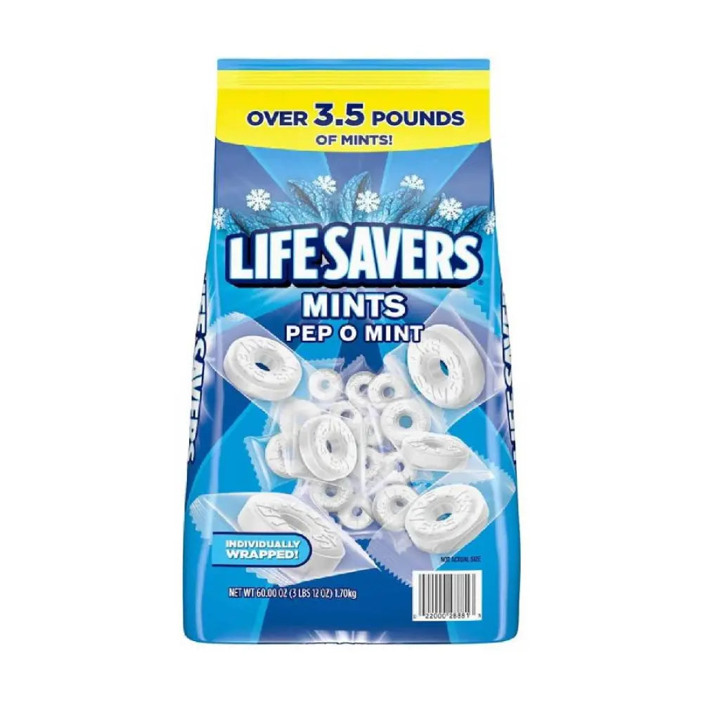 Life Savers Pep-O-Mint Breath Mints - Refreshing Mint Flavor - 60 Oz - 3 Pack
