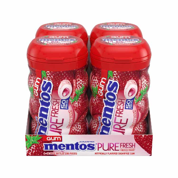 Mentos Pure Fresh Gum - 15 Pack (5 packs of 4 units each flavor)