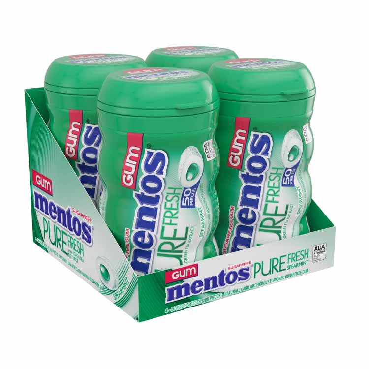 Mentos Pure Fresh Gum - 15 Pack (5 packs of 4 units each flavor)