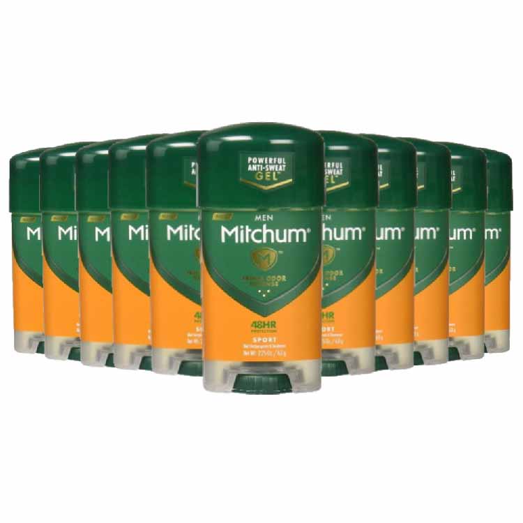 Mitchum Men Clear Gel Antiperspirant Deodorant, Sport - 2.25 Oz - 240 Pack
