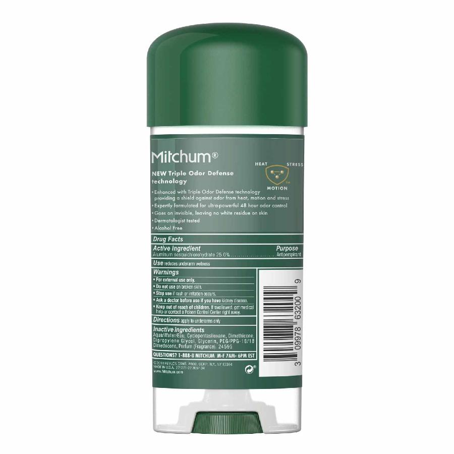 Mitchum Men Clear Gel Antiperspirant Deodorant, Unscented - 3.4 Oz - 24 Pack