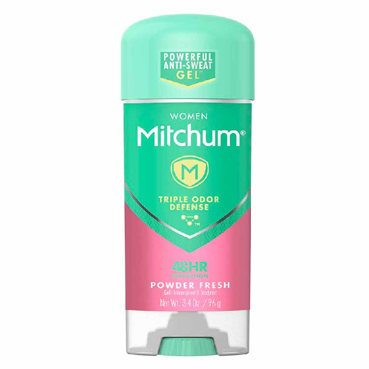 Mitchum Women Gel Antiperspirant Deodorant, Powder Fresh - 3.4 Oz - 24 Pack