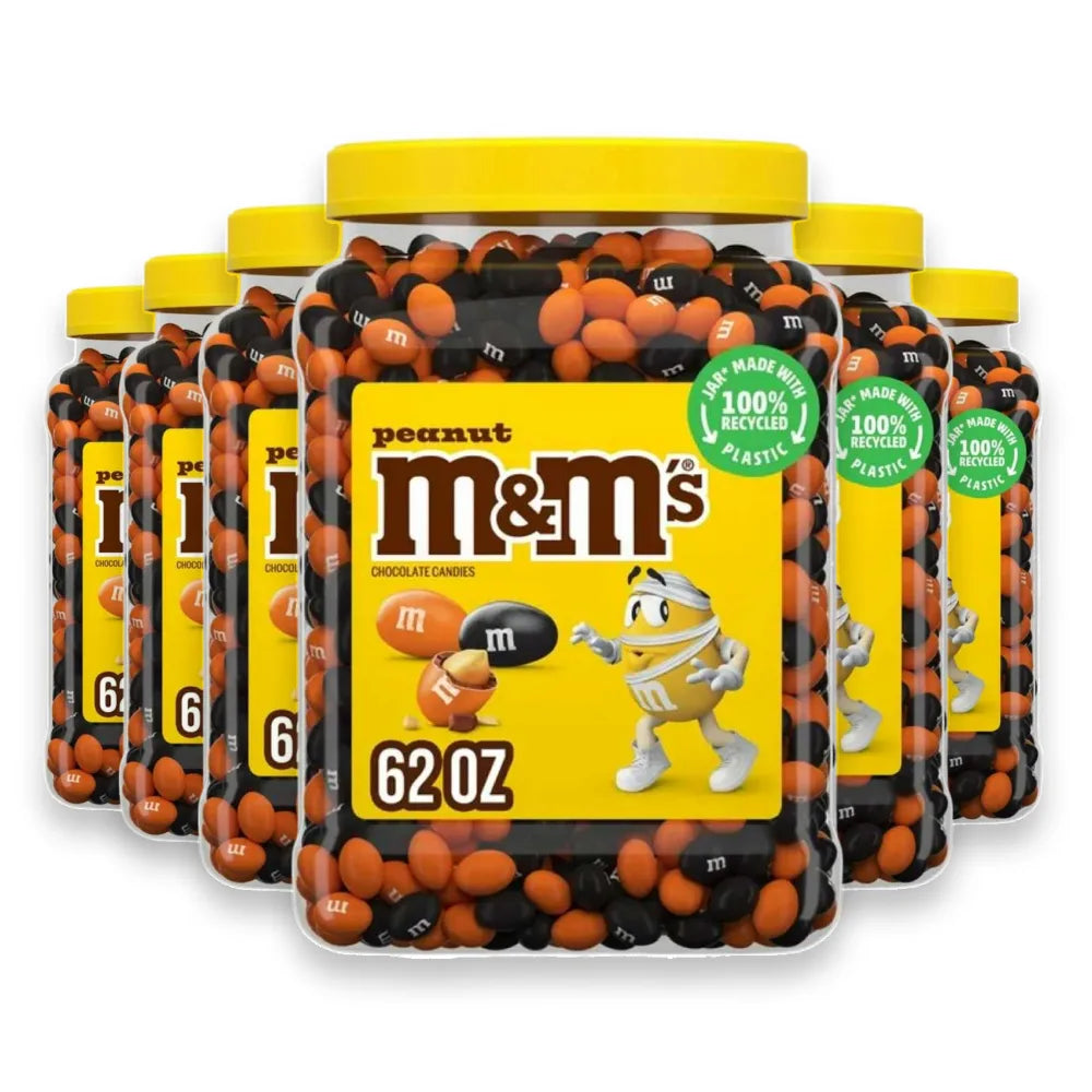 M&M'S - Peanut Milk Chocolate Halloween Candy - 62 Oz - 6 Pack