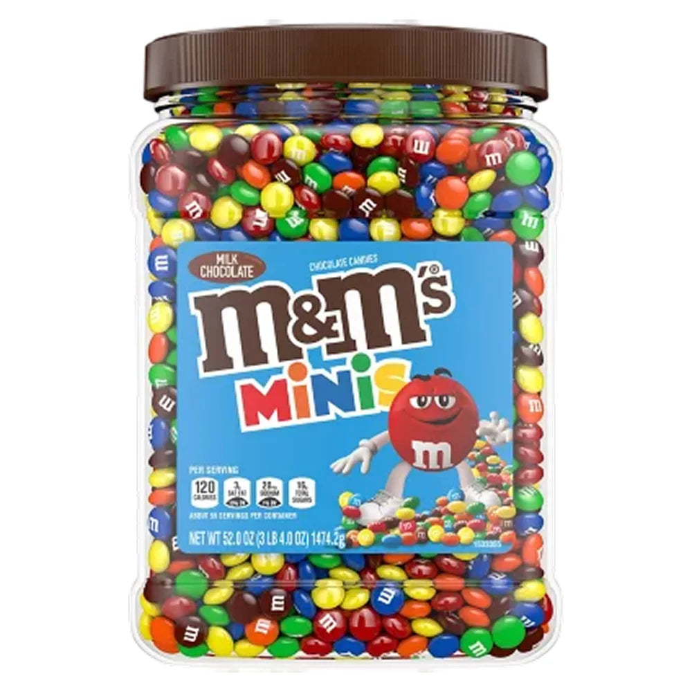 M&M’S Minis Milk Chocolate Candy Resealable Bulk Jar (52 oz.) - 6 pack