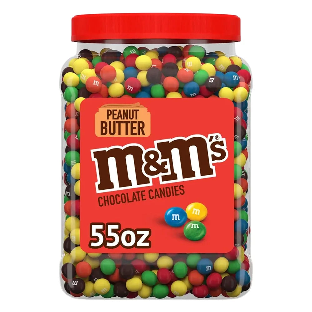M&M's Peanut Butter Milk Chocolate Candy Jar - 55 Oz - 6 Pack