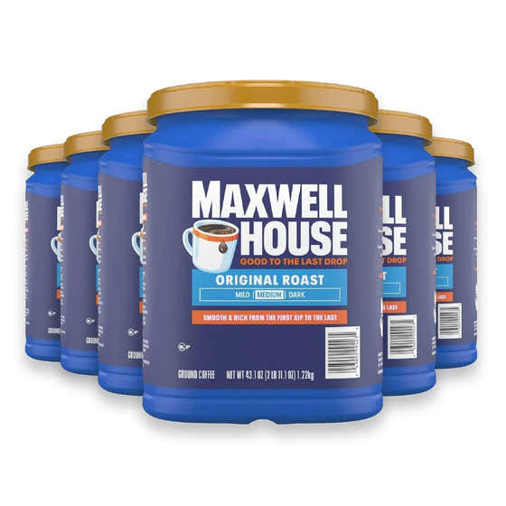 Maxwell House - Original Roast Medium Ground Coffee - 43.1 Oz - 6 Pack | Maxwell House - member5%
