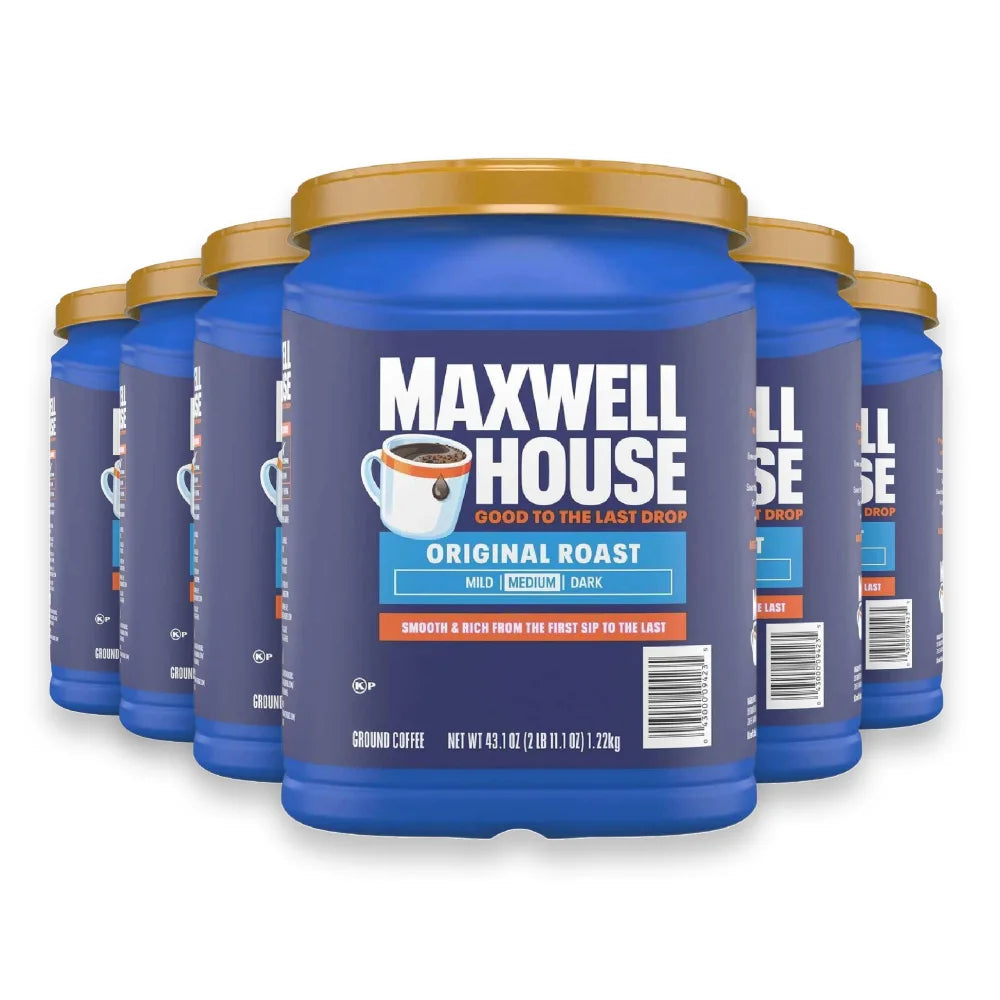 Maxwell House - Original Roast Medium Ground Coffee - 43.1 Oz - 6 Pack