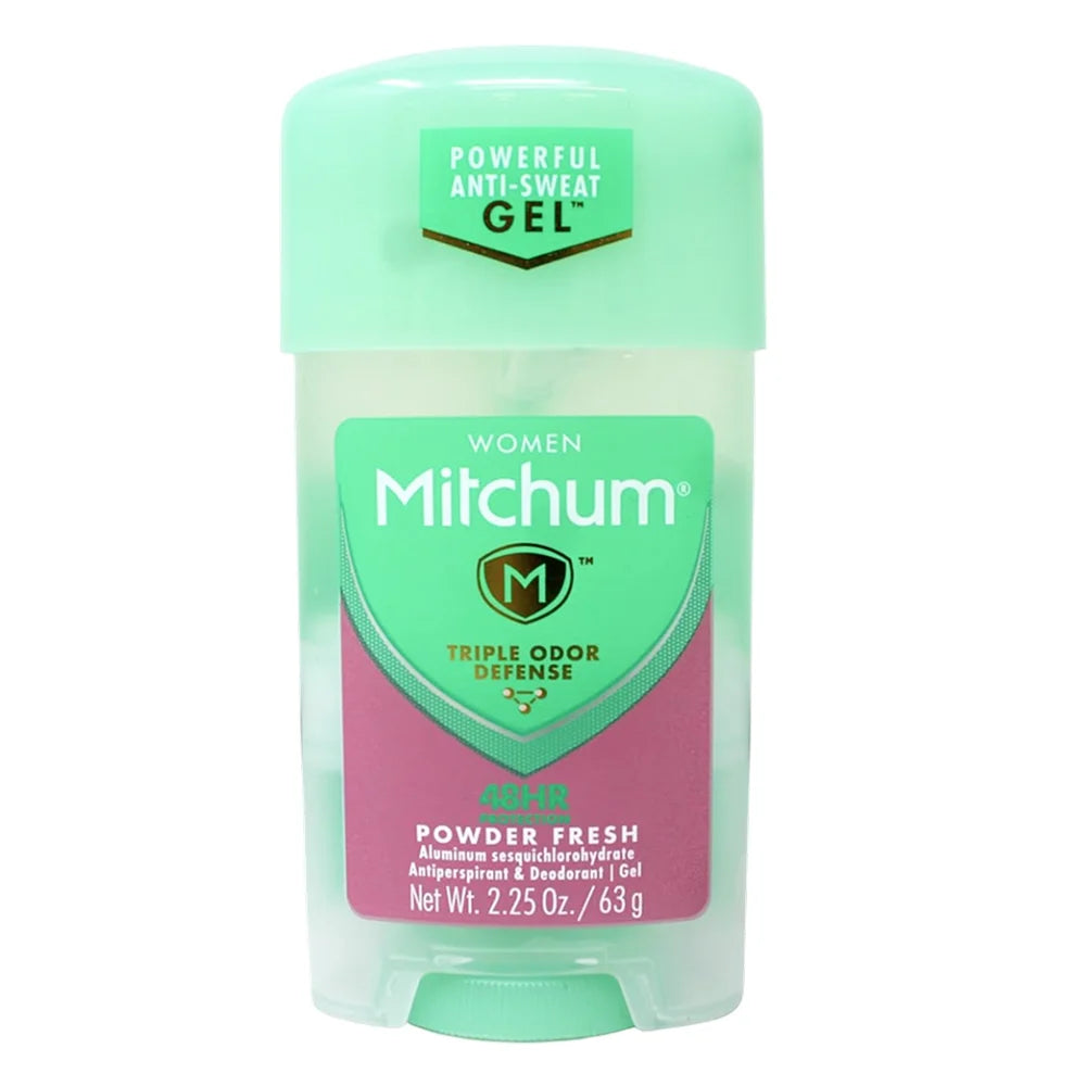 Mitchum Women Gel Antiperspirant Deodorant, Powder Fresh - 2.25 Oz - 24 Pack