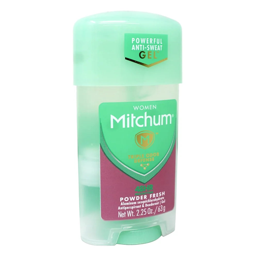 Mitchum Women Gel Antiperspirant Deodorant, Powder Fresh - 2.25 Oz - 24 Pack