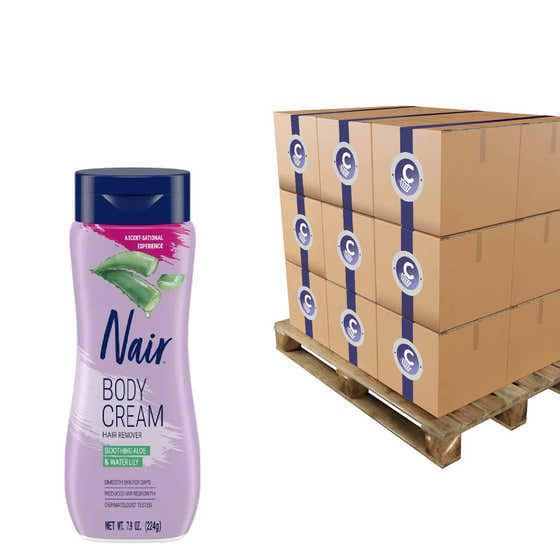 Nair - Hair Removal Cream, Aloe & Water Lily - 7.9 Oz, 12 Pack - 100 Cases Pallet | NAIR - Pallets