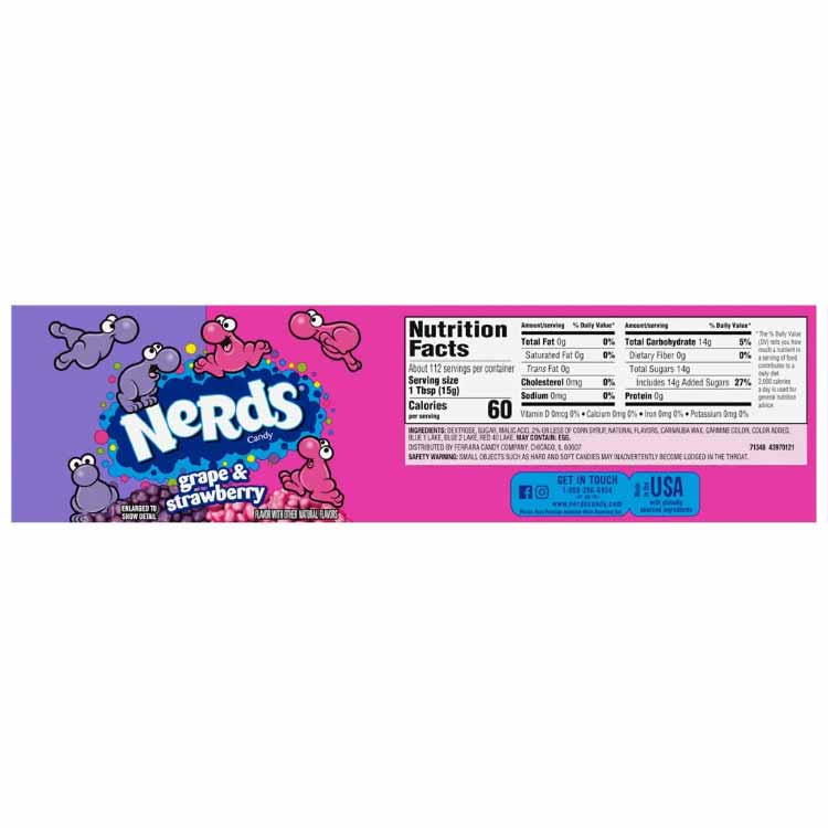Nerds - Grape & Strawberry Candy - 1.65 Oz - 10 Pack