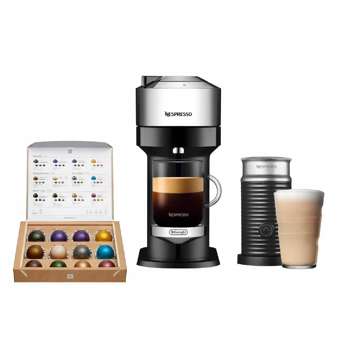 Nespresso Vertuo Next Deluxe by De’Longhi, Dark Grey with Milk Frother