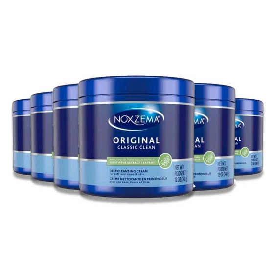 Noxzema - Classic Clean Original Deep Cleansing Cream with Eucalyptus - 12 Oz- 6 Pack | Noxzema - member5%