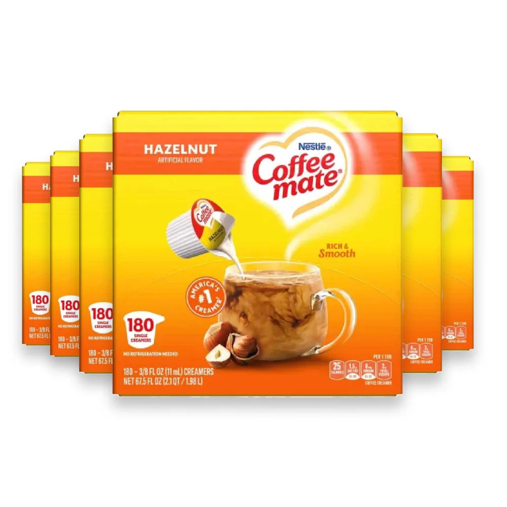 Coffee-mate - Creamer, Hazelnut - 180 Count Ea - 6 Pack