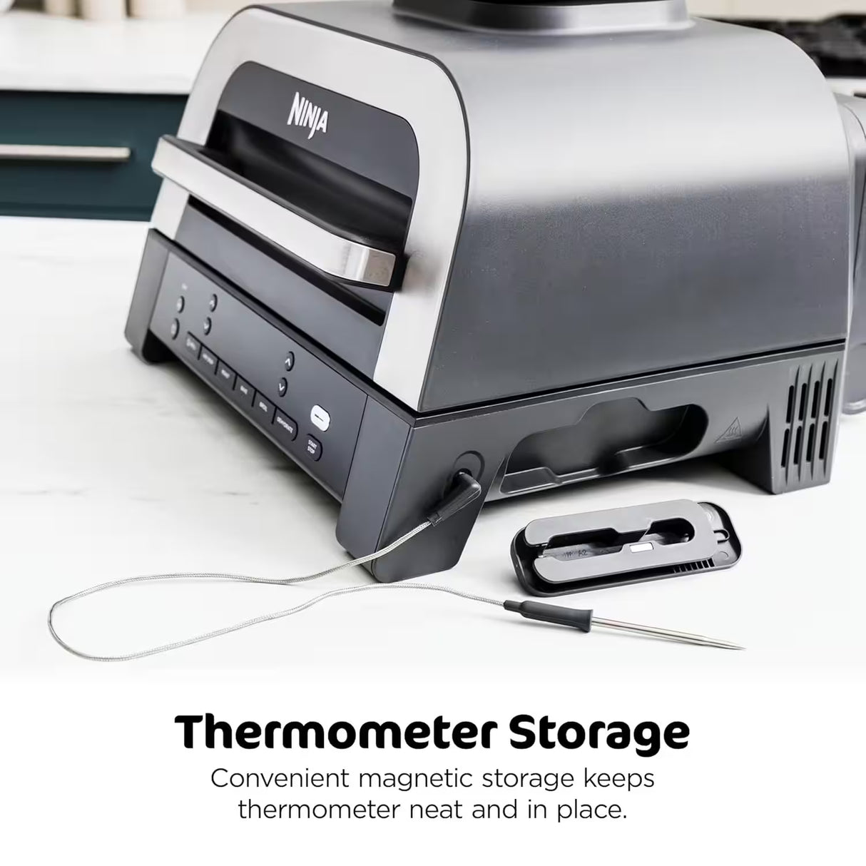 Ninja Foodi Smart XL 6-in-1 Indoor Grill with Foodi Smart Thermometer, Black/Silver