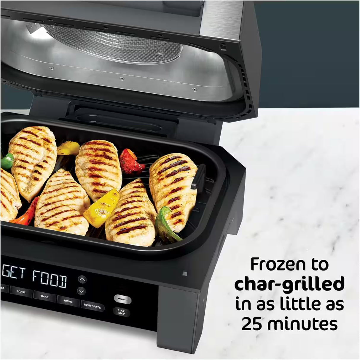 Ninja Foodi Smart XL 6-in-1 Indoor Grill with Foodi Smart Thermometer, Black/Silver