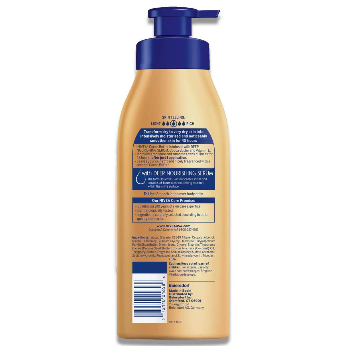 Nivea Cocoa Butter Body Lotion - 16.9 oz - 12 Pack Contarmarket