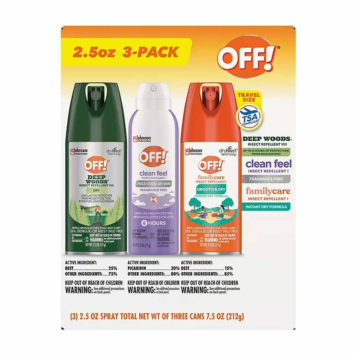 OFF! Mixed Travel Size Bundle - 3pk