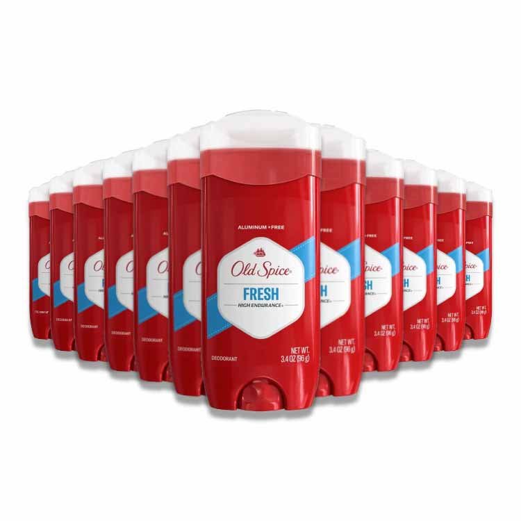 Old Spice - Deodorant Fresh Aluminum-Free - 3.4 Oz - 12 Pack