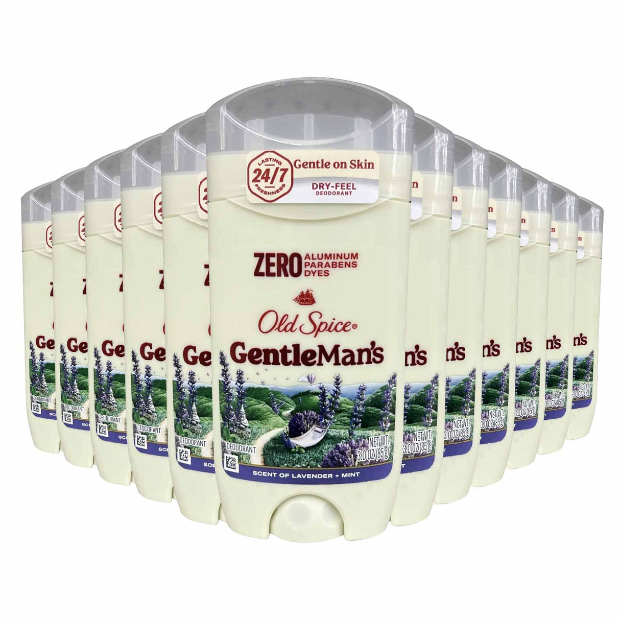 Old Spice - GentleMan's Deodorant Aluminum Free, Lavender & Mint - 3 Oz - 12 Pack