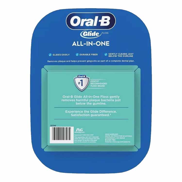 Oral-B Glide All-in-One Dental Floss, Brilliance Blast - 44 m - 6 pack