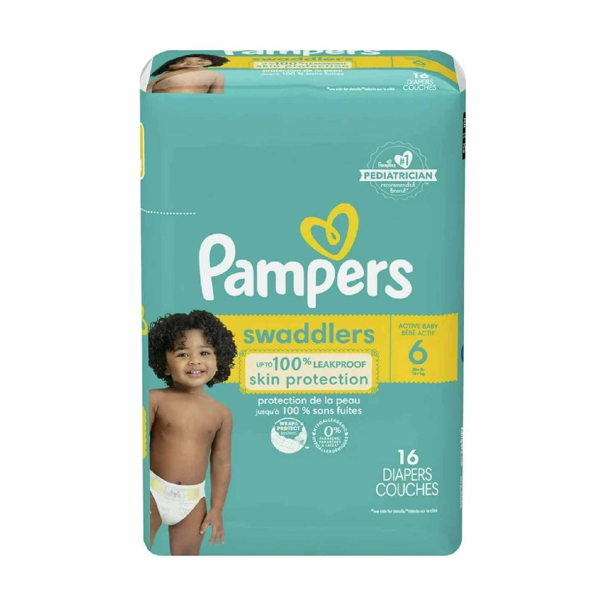 Pampers - Swaddlers Diapers, Size 6 - 16 Ct - 4 Pack